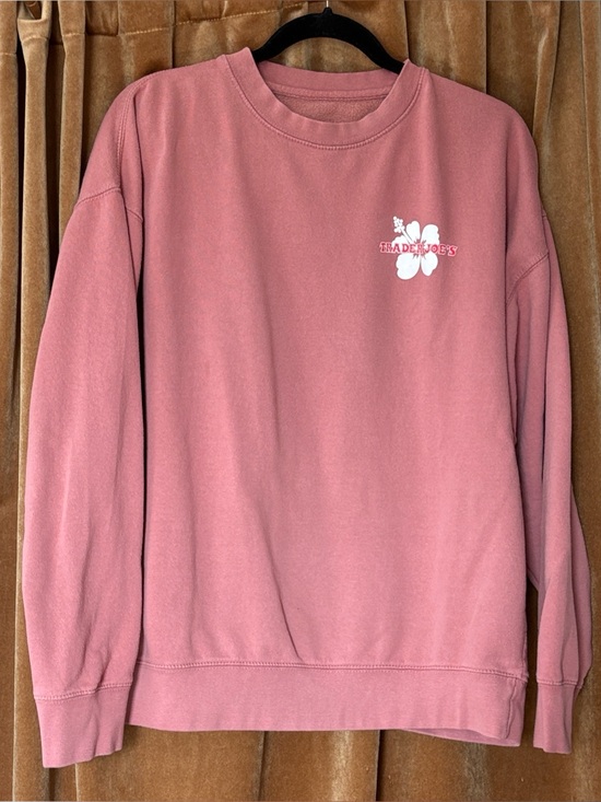 Trader Joe’s Sweaters - Dusty Rose Trader Joe’s Hibiscus Crewneck Sweatshirt